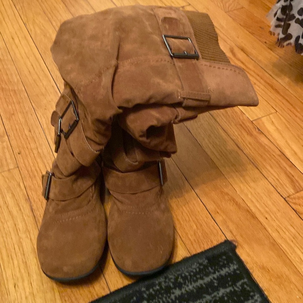 Brown suede!